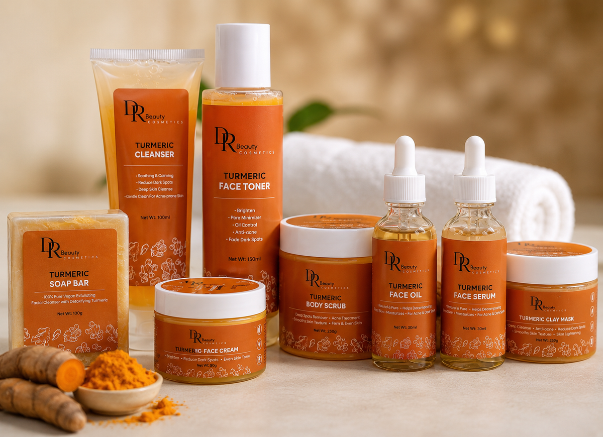 Productos facial de cúrcuma de 8 piezas