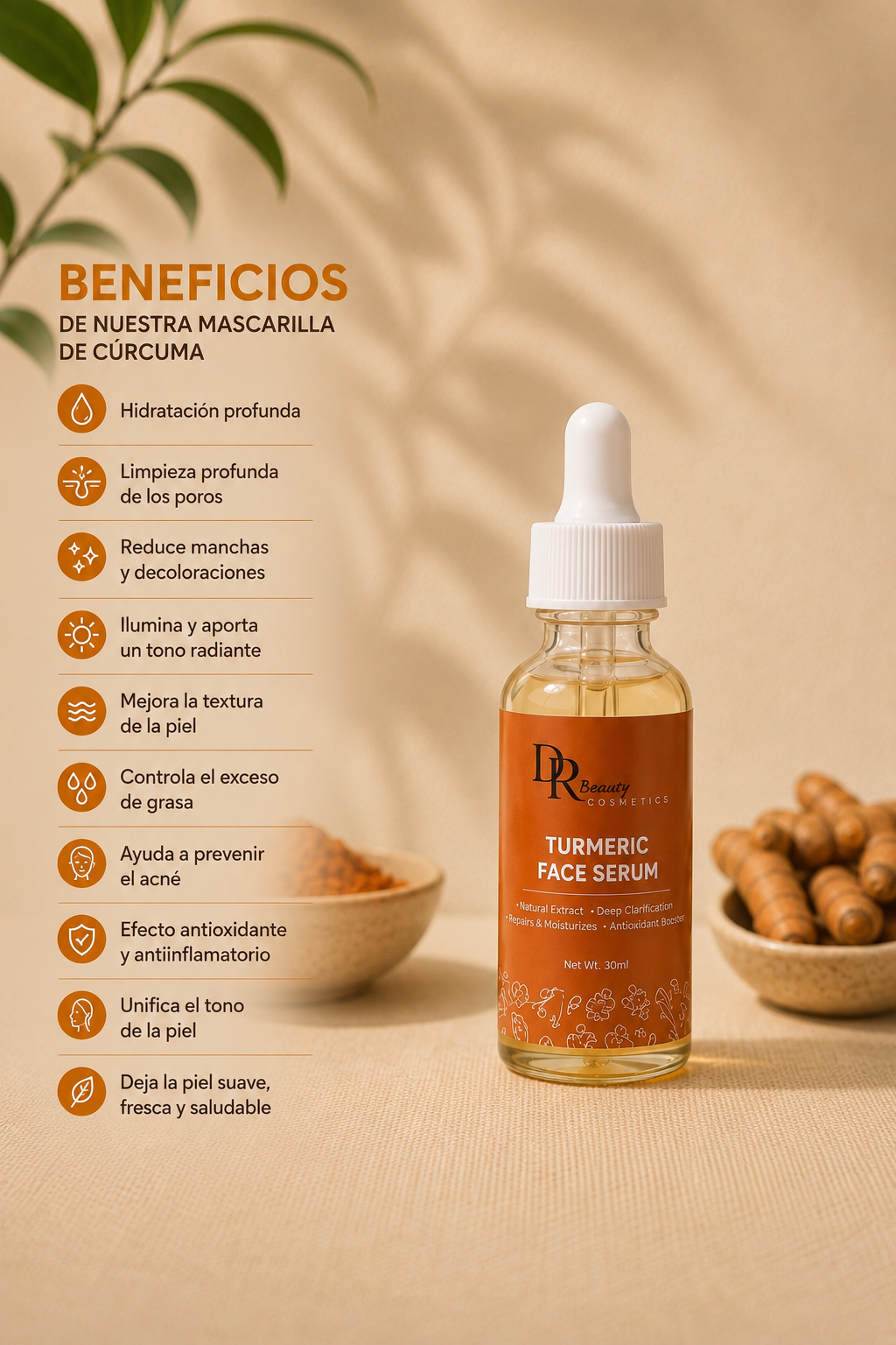 Serum facial de Cúrcuma